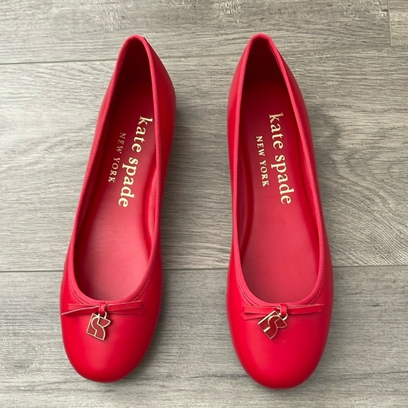 kate spade Shoes - Kate Spade Red Slip-On Flats size 8.5